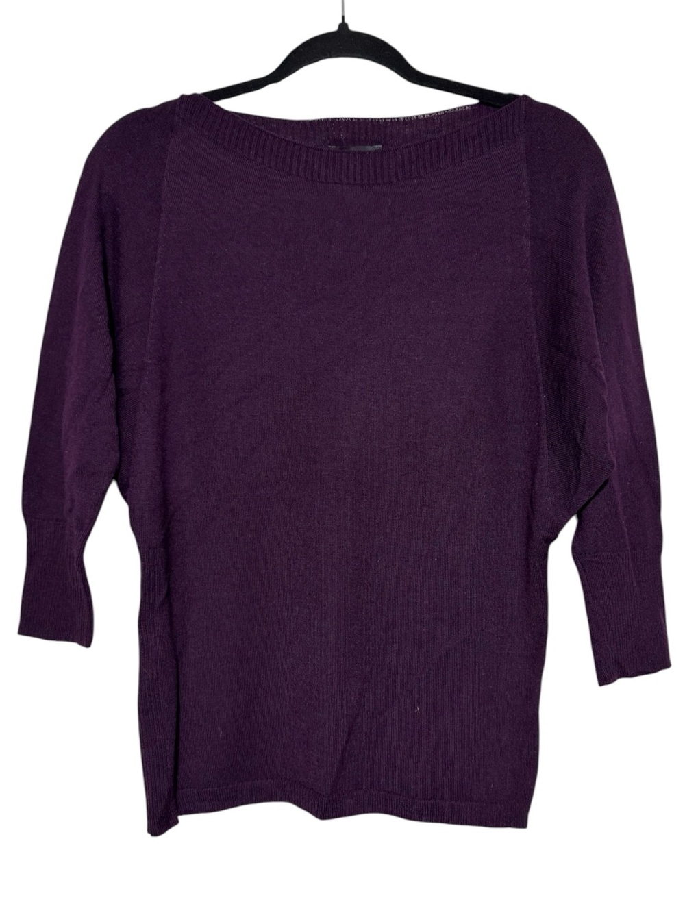The Limited Wool Purple Sweater Size Medium Plum Eggplant Bat Wing Fall Classy